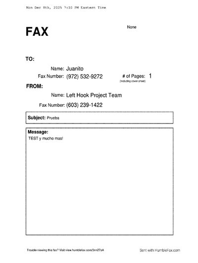 Fax from LeftHookTest