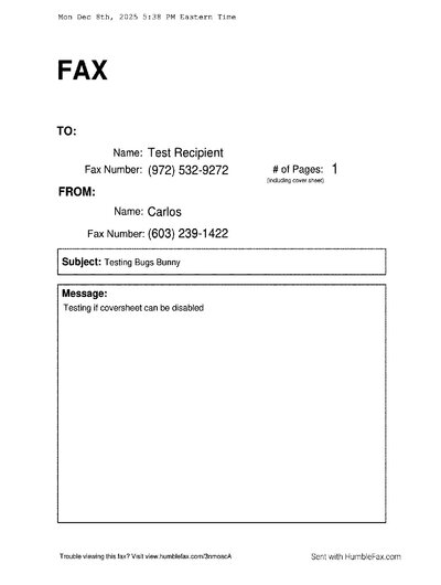 Fax from LeftHookTest